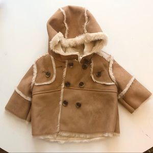 Gap Suede & Fur Baby Coat